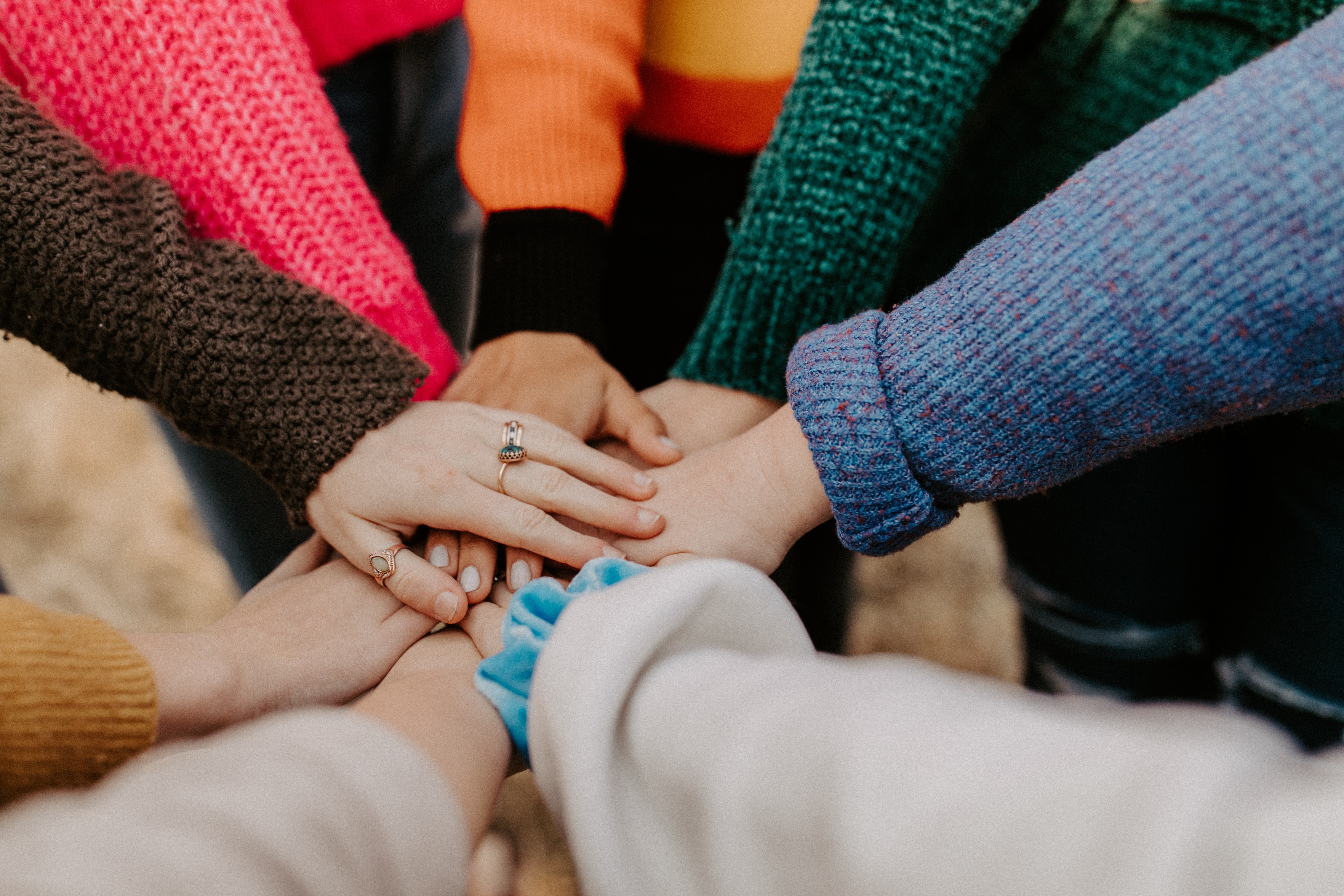 Group of people sharing during a therapy session